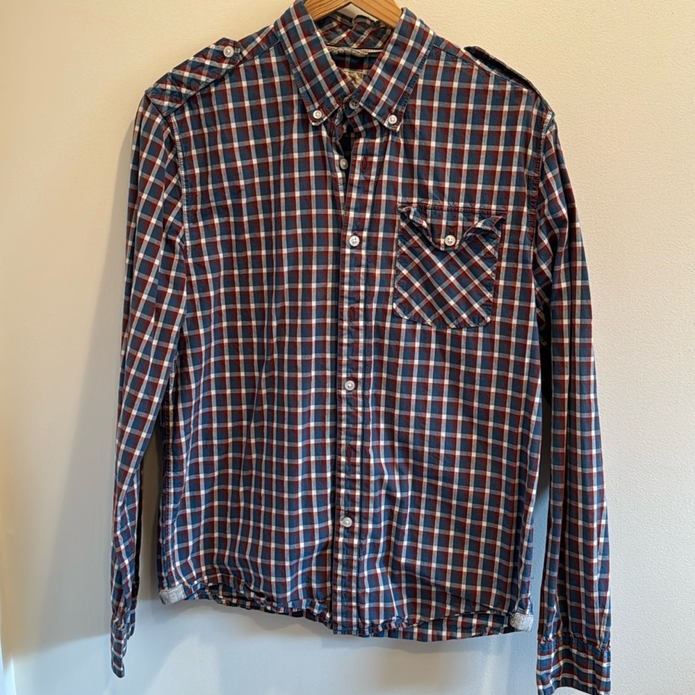EUC Levi’s western plaid shirt